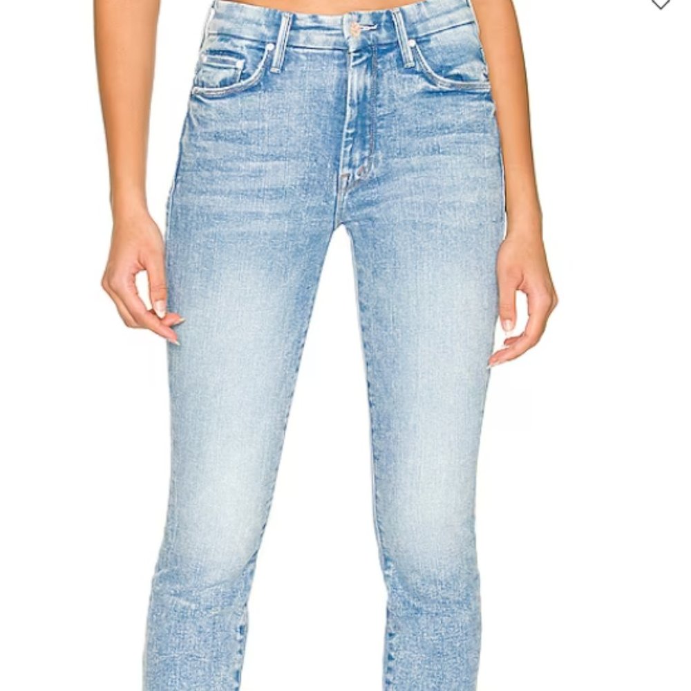 Mother High Waisted Looker Ankle Fray